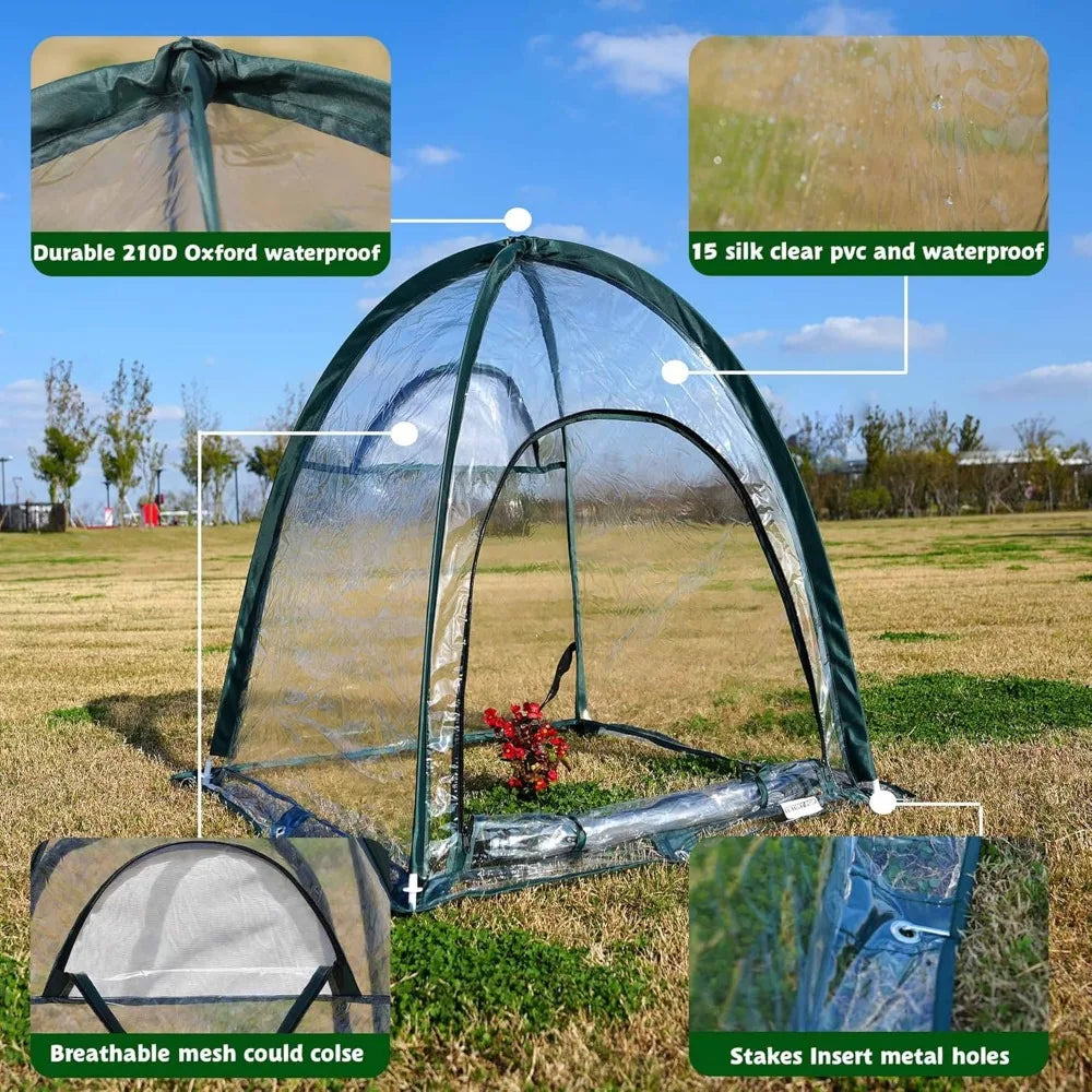 Easy To Set Up Mini Pop-up Greenhouse, 2-pieces