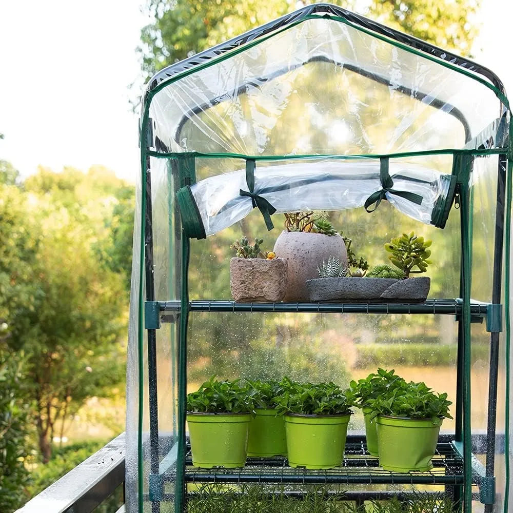 Garden Buildings 5-Tier Portable Mini Greenhouse with PVC Cover